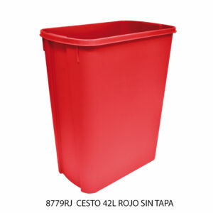 Cesto de 42 Litros Color Rojo(Precio por 2 piezas)