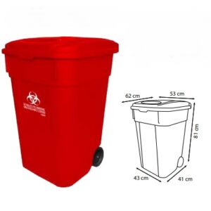 Cesto Sablon 145L Rojo Con Impresión