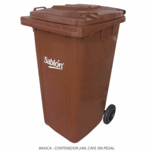 Cesto 240L Cafe Sin Pedal, Con Asas y Ruedas