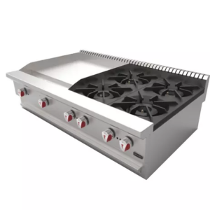 Parrilla CG-40P De 4 Quemadores y Plancha De 1 Quemadores Frente 91.4 x Fondo 76.8 x Alto 35.5