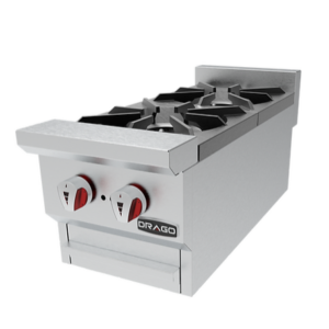 Parrilla CG-20 de 2 Quemadores Con Frente Costados y Repisa De Acero Inoxidable Frente 30.5 x Fondo 76.6 x Alto 35.5