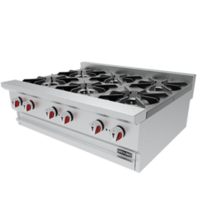 Parrilla CG-60 de 6 Quemadores Con Frente Costados y Repisa De Acero Inoxidable Frente 91.4 x Fondo 76.6 x Alto 35.5