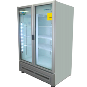 Refrigerador Vertical RB800 Con 2 Puertas De Cristal Templado 42 ft3 Frente 138 x Fondo 72 x Alto 183