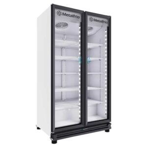Refrigerador Vertical RB680 Con 2 Puertas De Cristal Templado 385 ft3 Frente 109 x Fondo 86 x Alto 202