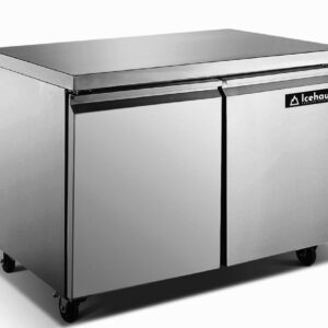 Refrigerador Bajo Barra RBB-2P-SS-01 De Acero Inoxidable 2 puertas 12 Pies Frente 120 x Fondo 75 x Alto 90