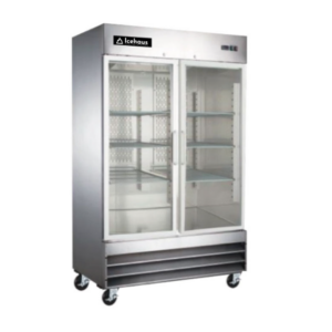 Refrigerador Acero Inoxidable RV-2PC-SS-01 2 Puertas de Cristal 49 Pies Frente 137 x Fondo 82 x Alto 210