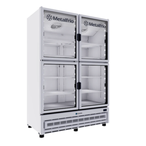 Refrigerador Vertical RB804 Con 4 Puertas De Cristal Templado 42 ft3 Frente 138 x Fondo 72 x Alto 206