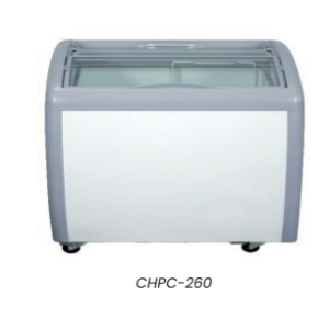 Congelador CHPC-160 de Acero de puerta de cristal 5.65 pies 70.5 x 66.5 x 87.5 cm