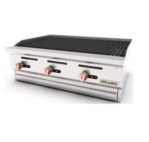 Asador AG-3R Radiante A Gas En Acero Inoxidable 3 Quemadores Frente 91.4 x Fondo 75.5 x Alto 33.5