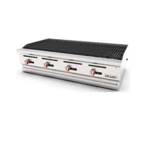 Asador AG-4R Radiante A Gas En Acero Inoxidable 4 Quemadores Frente 122 x Fondo 75.5 x Alto 35.5