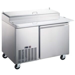 Mesa Preparacion de Pizzas MP-1P-SS-02 De Acero Inoxidable 1 Puerta 14 Pies Frente 113 x Fondo 80 x Alto 101