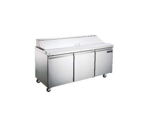 Mesa para ensaladas 3 puertas ME-3P-SS-01, 178 x 75 x 105.5cm