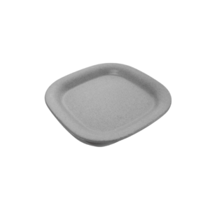 PLATO DE MELAMINA CUADRADO RIM DE 20.32 X 2 CM PREMIUM GRIS