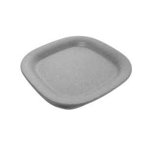 PLATO DE MELAMINA CUADRADO RIM DE 25.9 X 2 CM PREMIUM GRIS