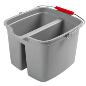 CUBETA DE DOS LADOS CON AGARRADERA 17 QTS FG261700GRAY RUBBERMAID(PRECIO POR 6 PIEZAS)