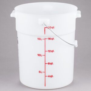 Cubeta de plástico 20qts/ 20,8 L con medición CAMBRO PWB22148, -40° C /+70° C.