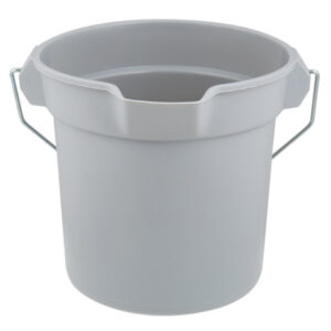 Cubeta BRUTE Redonda 10 qt color gris con agarradera FG296300GRAY RUBBERMAID