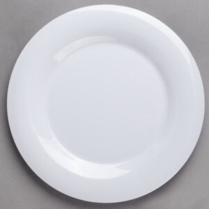 PLATO DE MELAMINA EXTENDIDO 10 1/2 PG BORDE ANCHO COLOR BLANCO SIERRUS 3301002 CARLISLE(PRECIO POR 12 PIEZAS)
