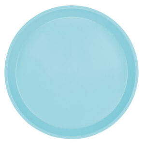 CHAROLA REDONDA 12 PG FIBRA DE VIDRIO AZUL CIELO CAMBRO, TIEMPO DE ENTREGA DE 4 A 6 SEMANAS (PRECIO POR DOCENA)