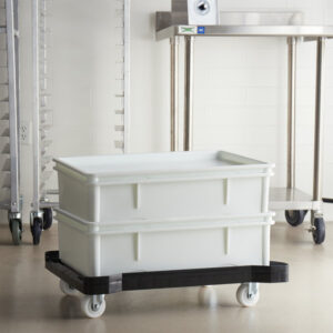 BASE CON RUEDAS 18 x 26 PG PARA CAJAS DE MASA DE PIZZA COLOR NEGRO BAKERS MARK