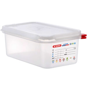 CONTENEDOR HERMETICO CUARTO DE 4 PG CON TAPA 2.9 qt (26.2X16.8X10 cm) ARAVEN