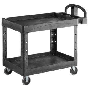CARRO DE SERVICIO UTILITARIO 500 LBS MODELO FG4528BK 45 1/4 x 25 7/8 x 33 1/4 PG RUBBERMAID