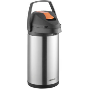 TERMO ACERO INOXIDABLE DE PALANCA NARANJA DECAF DE 4 LITROS MARCA ACOPA