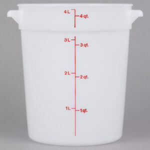 CONTENEDOR REDONDO DE 4 Qt. DE POLIETILENO RFS4 MARCA CAMBRO (SU TAPA ES 214RFSC2)