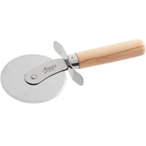 CORTADOR DE PIZZA 4 PG MANGO DE MADERA REDONDO ATECO
