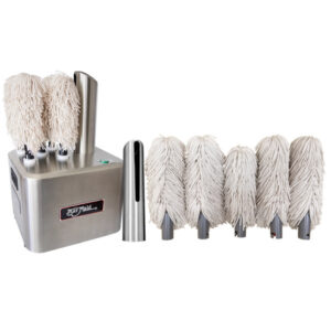 CEPILLO PULIDOR DE VASOS 10 CEPILLOS ELECTRICO PULIDOR EXTRA GRANDE Bar Maid GP-100 KIT