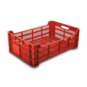 CAJA CALADA RECTANGULAR ROJA LERMA 60X40X20 CM