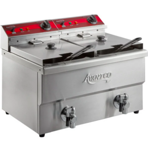 FREIDORA ELECTRICA DOBLE PARA MESA CAP. 30 LB (15 LTS) 208/240V, 5400/7200W MARCA AVANTCO 