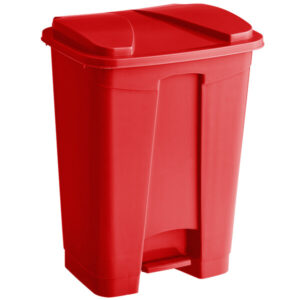 CONTENEDOR DE BASURA 16 QT (15.4 LTS) CON PEDAL Y TAPA LAVEX JANITORIAL COLOR ROJO