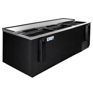 REFRIGERADOR HORIZONTAL PARA BOTELLAS 22.8 PIES 3 PUERTAS MOD. HBB-80-HC MEDIDAS: 79 1/2 X 28 X 34 1/4 PG, 115V RANGO DE TEMPERATURA DE 0.5 A 4.4