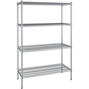 Estante de 18 x 42 Cromado con Postes de 64 pg de 4 entrpanos