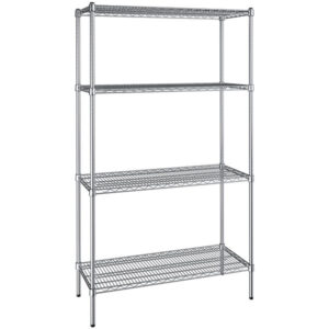 Estante de 18 x 60 Cromado con Postes de 64 pg de 4 entrpanos