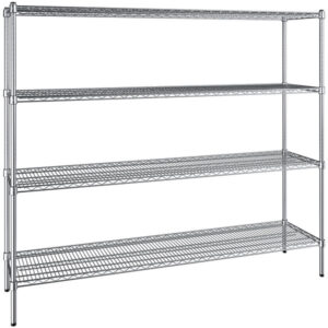 Estante de 18 x 72 Cromado con Postes de 64 pg de 4 entrpanos