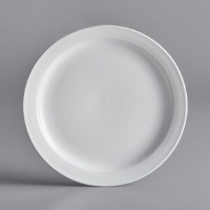 PLATO Redondo DE 26.4 cms LINEA: White narrow rim Porcelana MARCA: ACOPA (caja de 12 piezas)