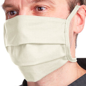 CUBRE BOCAS 100% ALGODON AJUSTABLE COLOR HUESO