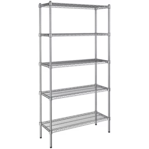 Estante de 14 x 36 Cromado con Postes de 72 pg de 5 entrepanos