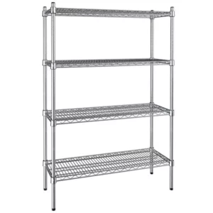 Estante de 14 x 36 Cromado con Postes de 54 pg de 4 entrepanos