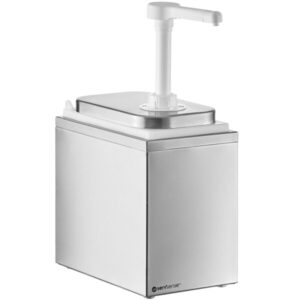 DISPENSADOR DE CONDIMENTOS SENCILLO 2 QT SERVSENSE, 1 OZ POR SERVICIO MEDIDAS: 7 7/8 X 5 1/8 X 13 3/8 PG BOMBA DE PLASTICO