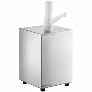 DISPENSADOR DE CONDIMENTOS SENCILLO 3.7 QT SERVSENSE, 1 OZ POR SERVICIO MEDIDAS: 7 1/2 X 7 1/2 X 15 11/16 PG BOMBA DE PLASTICO SERVSENSE