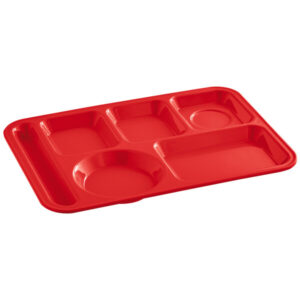 CHAROLA DE 6 COMPARTIMENTOS MARCA CHOICE 10 X 14 PG COLOR ROJO (PRECIO POR 12 PIEZAS)