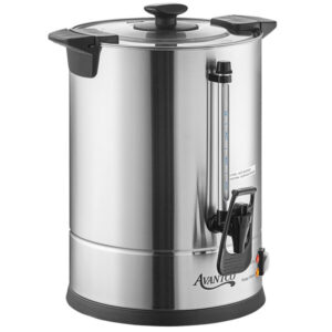 CAFETERA 65 TAZAS CU65ETL PERCOLADORA ACABADO EN ACERO INOXIDABLE Y LLAVE DISPENSADORA, MEDIDAS GENERALES: 13 X 10 X 17 PG, 120 V - 1500 W MARCA AVANTCO