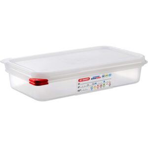 CONTENEDOR HERMETICO TERCIO DE 2.5 PG CON TAPA 2.6 qt (30X16X6 cm) ARAVEN