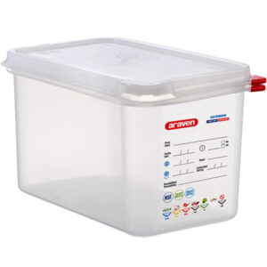 CONTENEDOR HERMETICO CUARTO DE 6 PG CON TAPA 4.5 qt (26.2X16.8X15 cm) ARAVEN