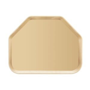 CHAROLA DE SERVICIO TRAPEZOIDAL FIBRA DE VIDRIO 14 x 18 PULGADAS COLOR BEIGE CAMBRO (CAJA CON 12 PIEZAS)
