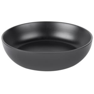 PLATO MATE NEGRO REDONDO BOWL DE 48 OZ DIAMETRO 22.7 CM (CAJA CON 8 PIEZAS)
