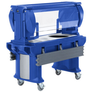 BARRA DE ENSALADAS VBR6110 PARA 5 INSERTOS ENTEROS MEDIDAS GENERALES: 82 X 42 1/2 X 62 3/4 CAMBRO COLOR AZUL (REPISAS LATERALES, FINALES E INSERTOS SE VENDEN POR SEPARADO)